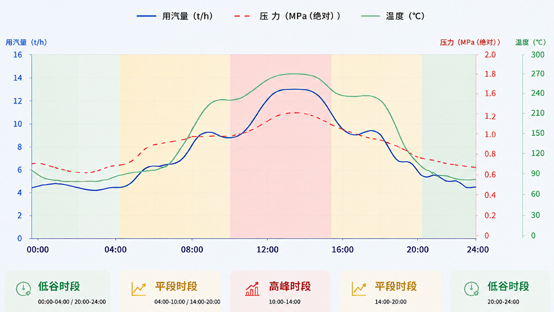 锅炉峰谷用汽示意图800